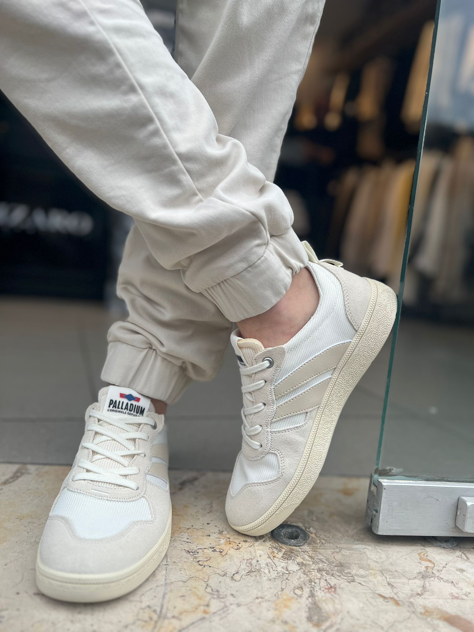 פלדיום - סניקרס רשת/זמש PALLACUP FLAME TX 74486-180