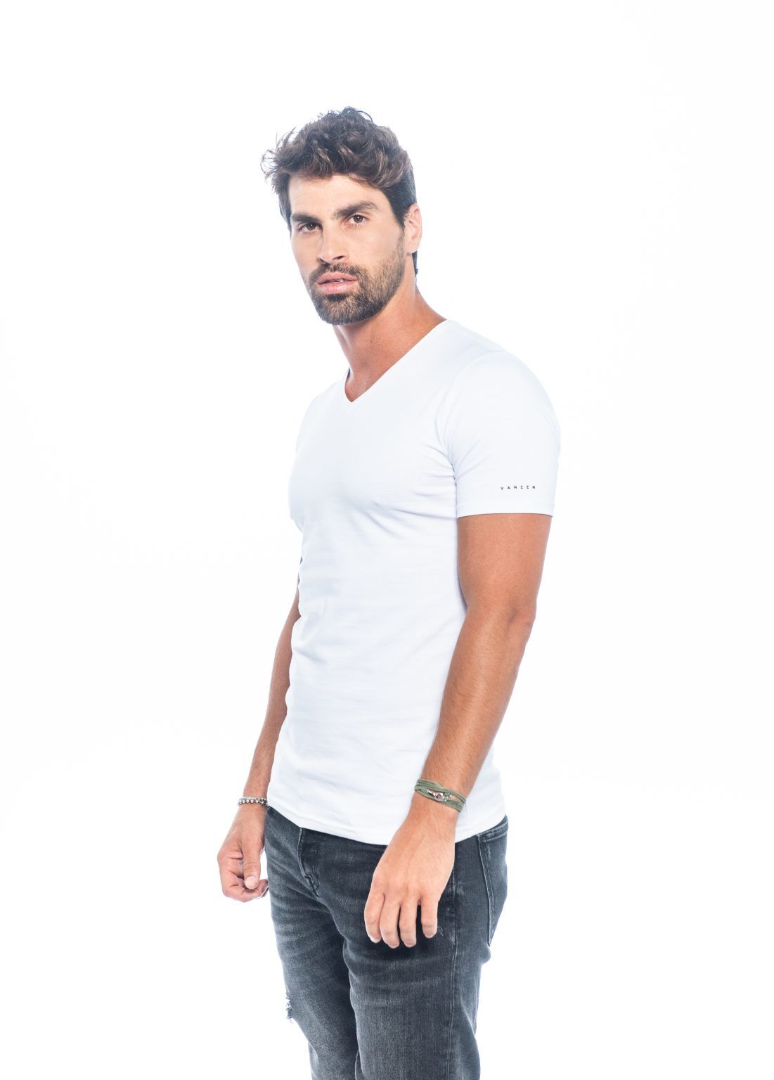 ואנזן - בייסיק V קטן - ליקרה - קצר - לבן 320