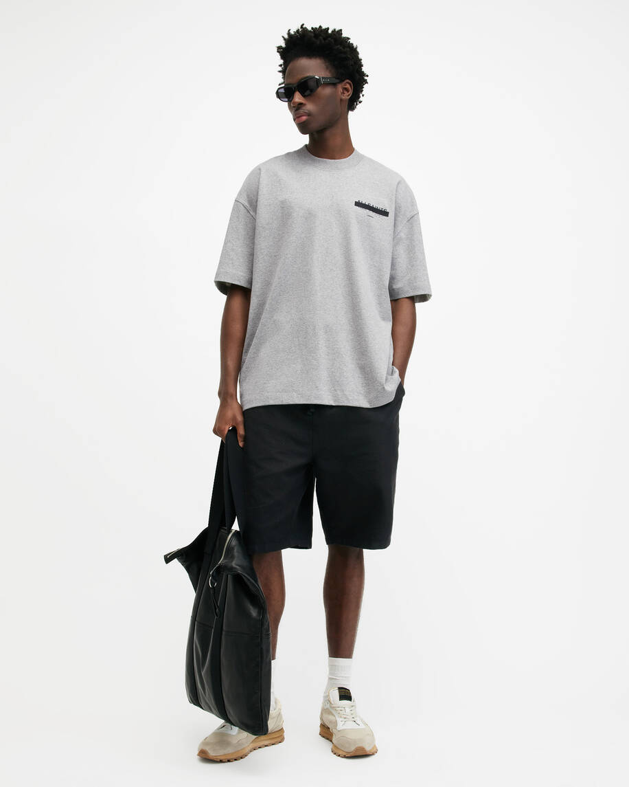 אולסיינטס - אוברסייז שרוול קצר GREY MARL M002