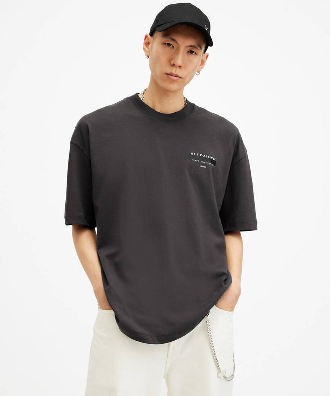 אולסיינטס - אוברסייז שרוול קצר WASHED BLACK M002PC