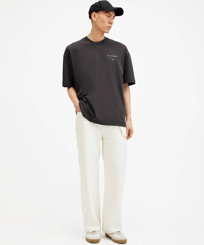 אולסיינטס - אוברסייז שרוול קצר WASHED BLACK M002PC