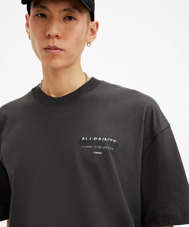 אולסיינטס - אוברסייז שרוול קצר WASHED BLACK M002PC