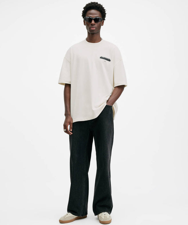 אולסיינטס - אוברסייז שרוול קצר  WHITE M002PC