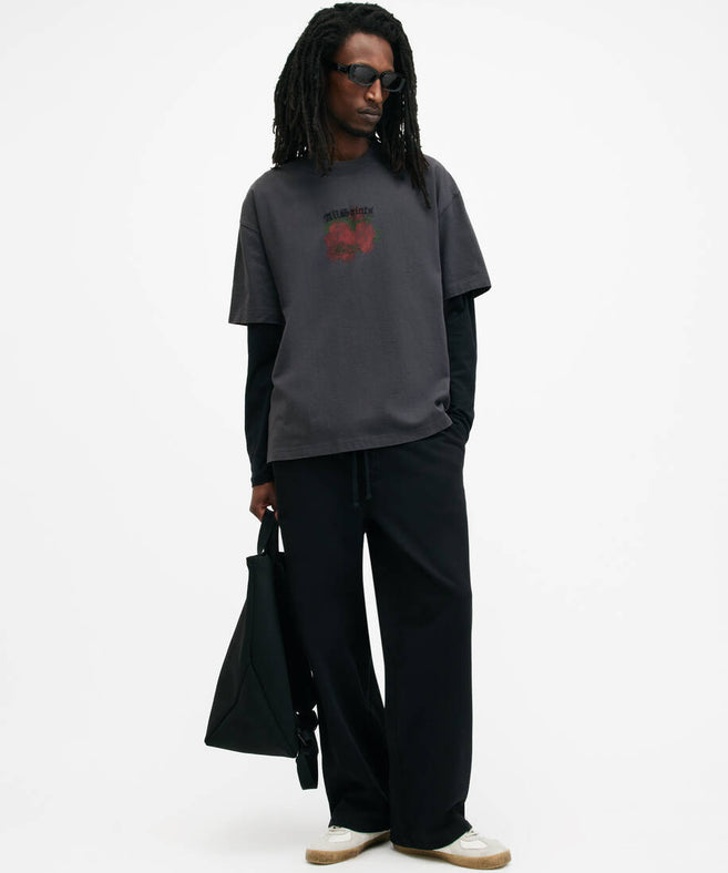 אולסיינטס - אוברסייז שרוול קצר בצבע אפור M007