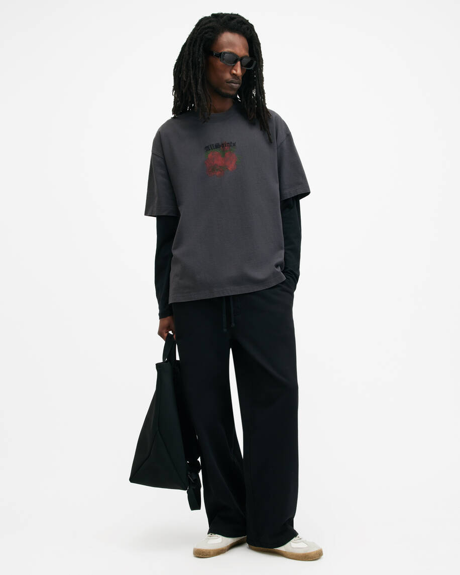 אולסיינטס - אוברסייז שרוול קצר בצבע אפור M007