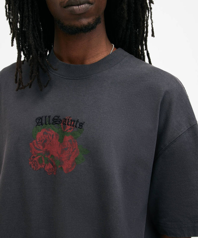 אולסיינטס - אוברסייז שרוול קצר בצבע אפור M007