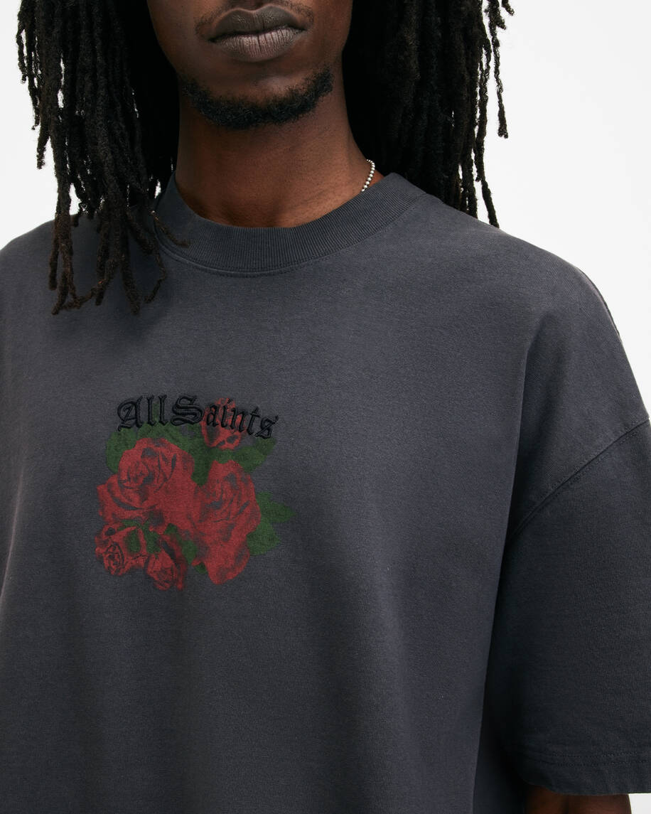 אולסיינטס - אוברסייז שרוול קצר בצבע אפור M007