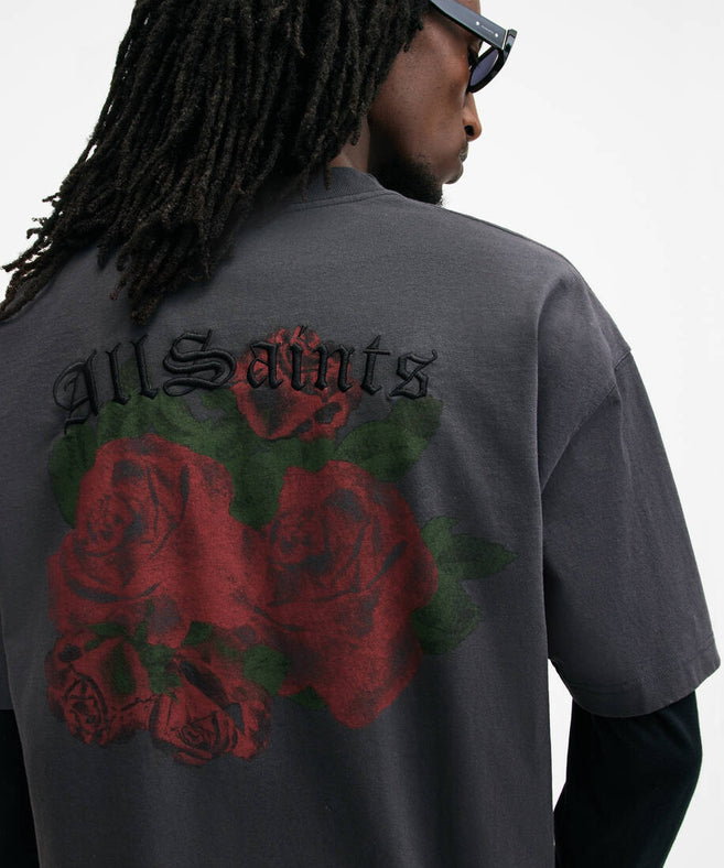 אולסיינטס - אוברסייז שרוול קצר בצבע אפור M007