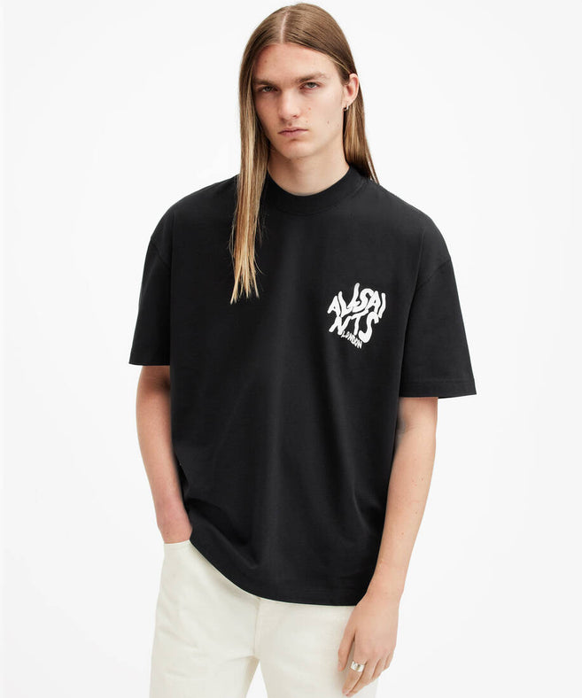 אולסיינטס - אוברסייז שרוול קצר ORLANDO washed Black M022PA