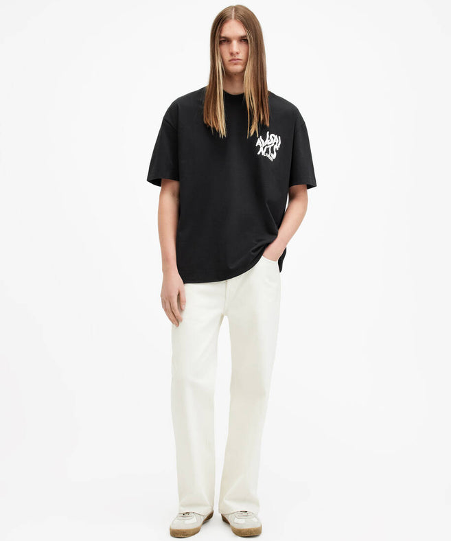 אולסיינטס - אוברסייז שרוול קצר ORLANDO washed Black M022PA