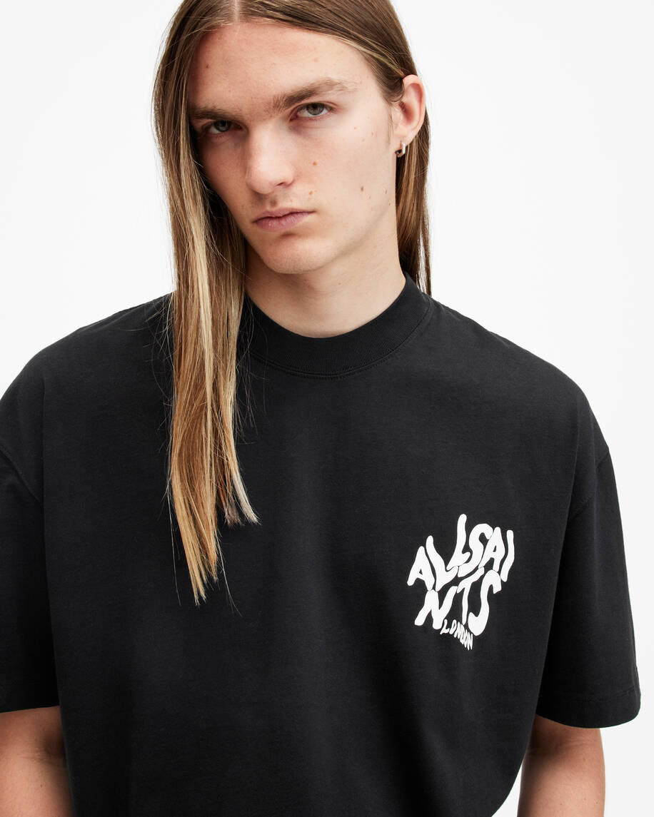 אולסיינטס - אוברסייז שרוול קצר ORLANDO washed Black M022PA