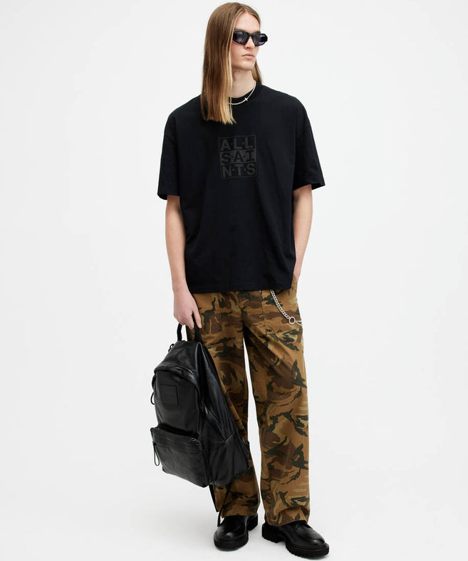 אולסיינטס - אוברסייז שרוול קצר WASHED BLACK M031