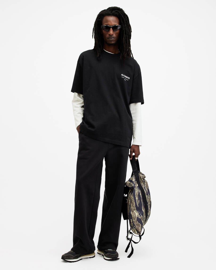 אולסיינטס - אוברסייז שרוול קצר JET BLACK M071PB