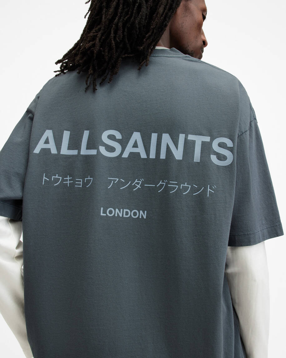 אולסיינטס - אוברסייז שרוול קצר Blue M071PB Ashy Blue