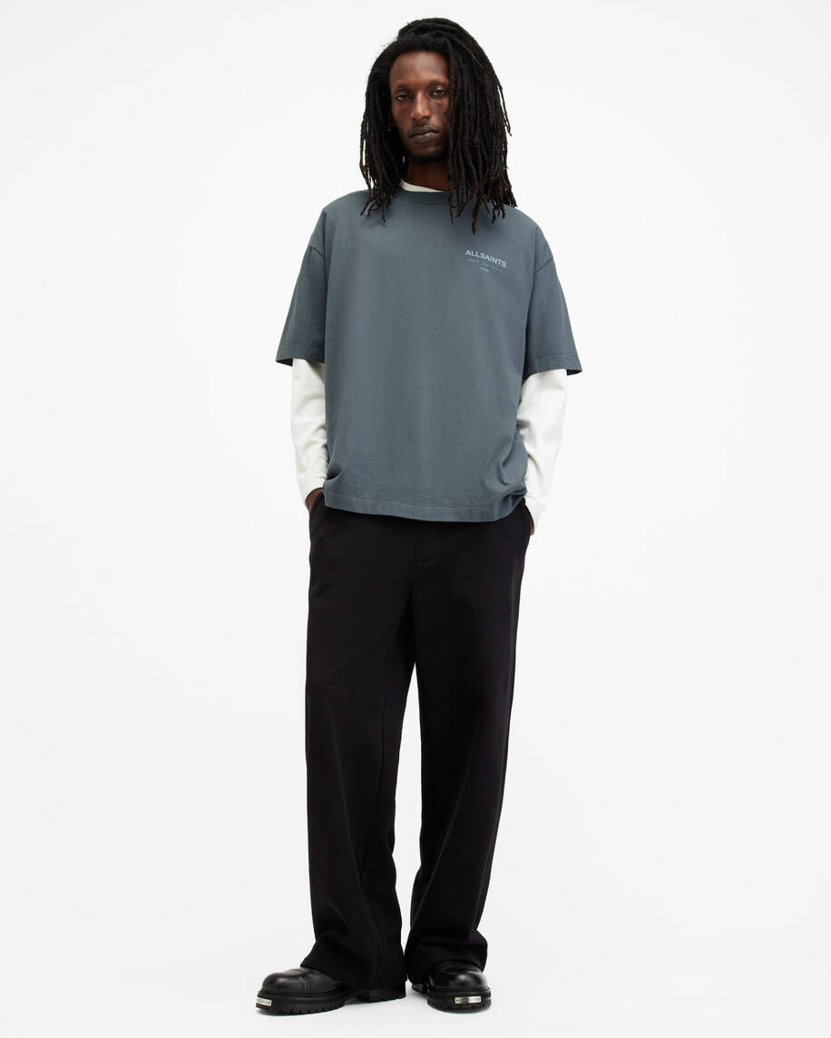 אולסיינטס - אוברסייז שרוול קצר Blue M071PB Ashy Blue