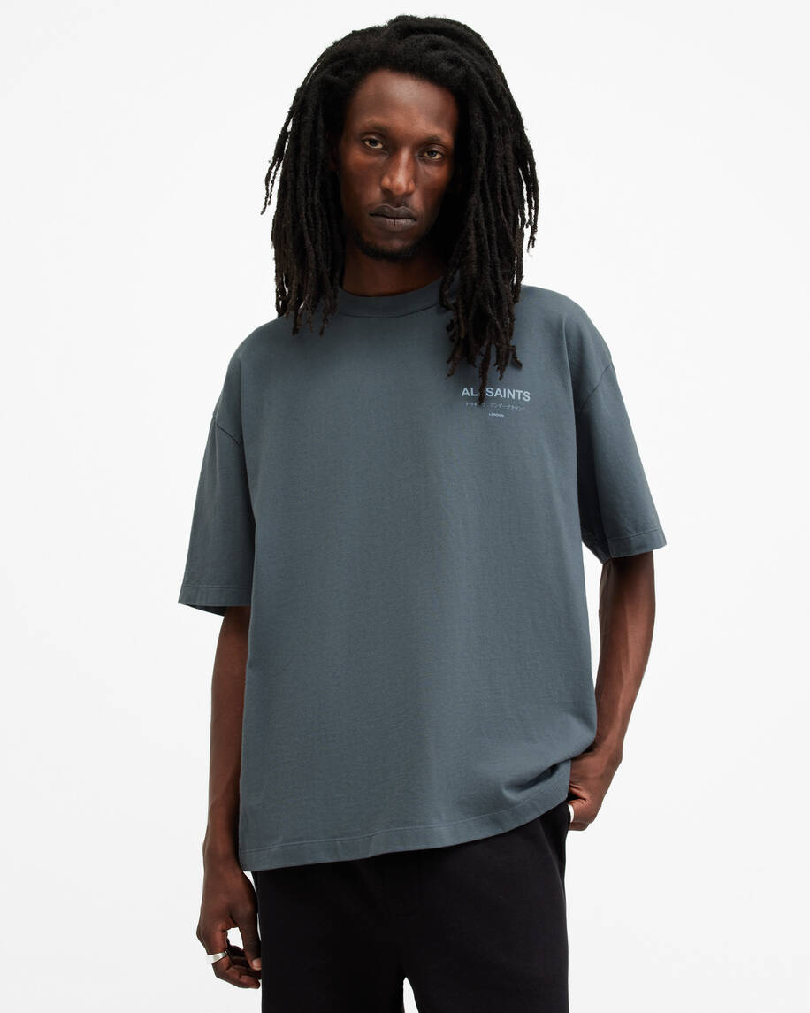 אולסיינטס - אוברסייז שרוול קצר Blue M071PB Ashy Blue