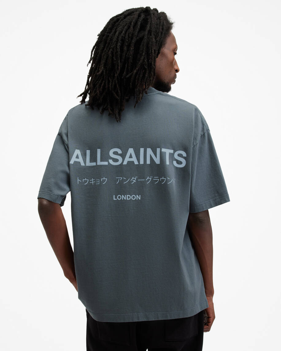 אולסיינטס - אוברסייז שרוול קצר Blue M071PB Ashy Blue