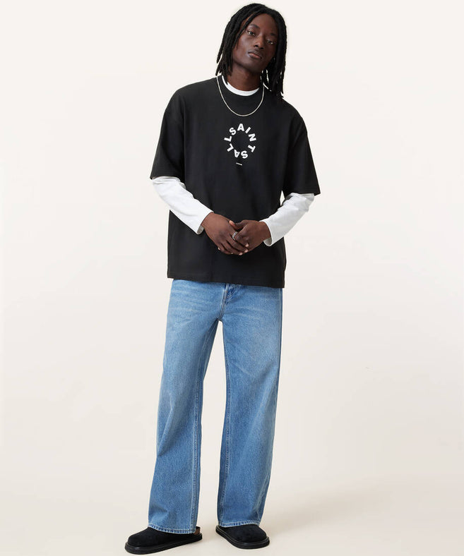 אולסיינטס - אוברסייז שרוול קצר Jet Black M072PB