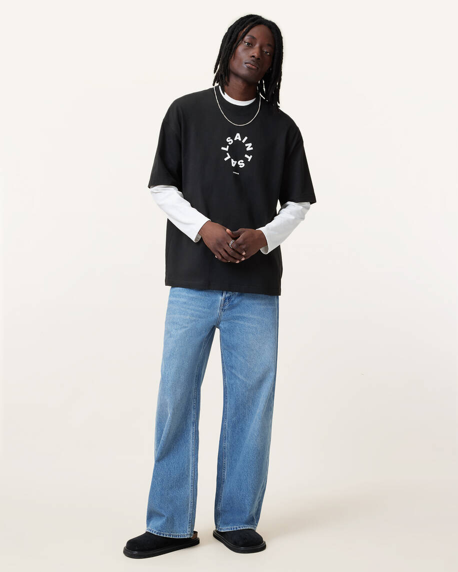 אולסיינטס - אוברסייז שרוול קצר Jet Black M072PB