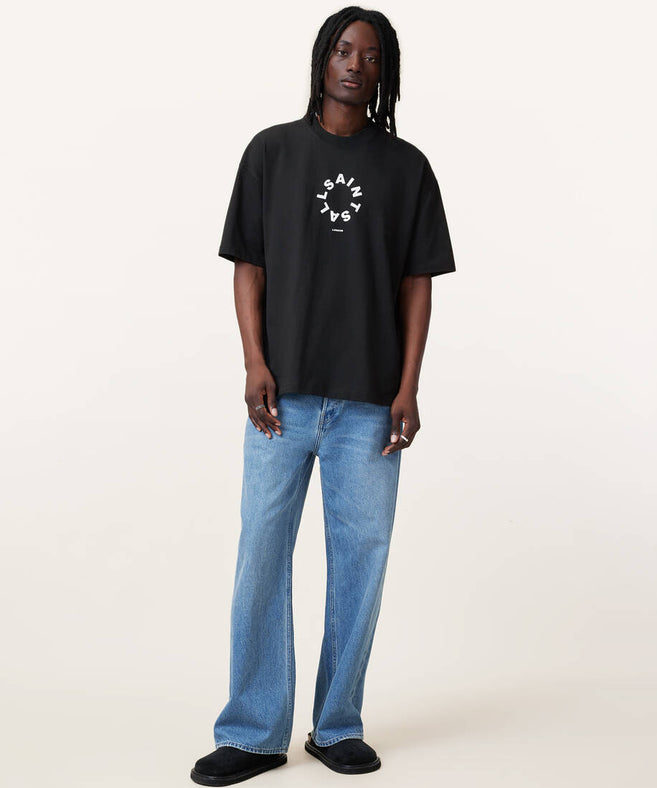 אולסיינטס - אוברסייז שרוול קצר Jet Black M072PB