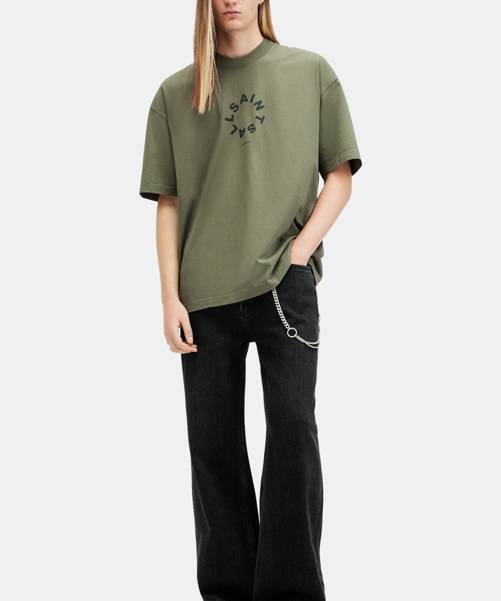 אולסיינטס - אוברסייז שרוול קצר HERB GREEN  M072PB