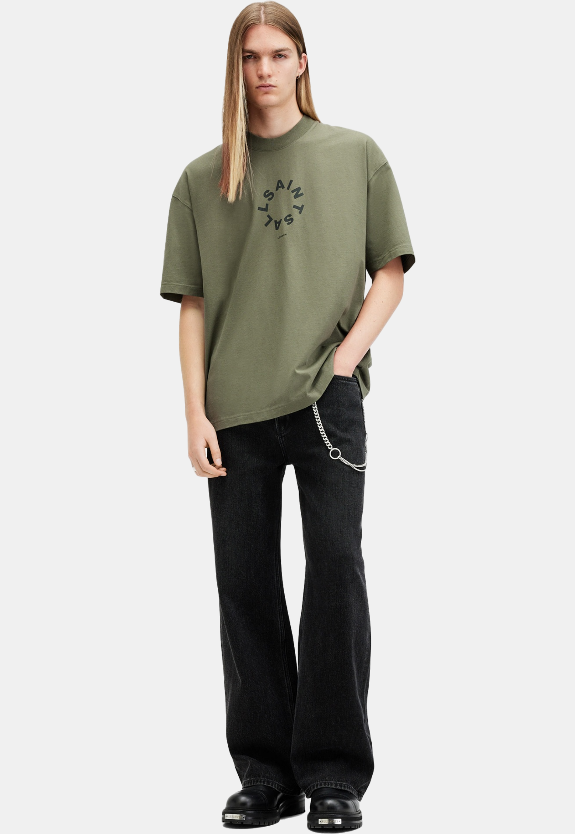 אולסיינטס - אוברסייז שרוול קצר HERB GREEN  M072PB