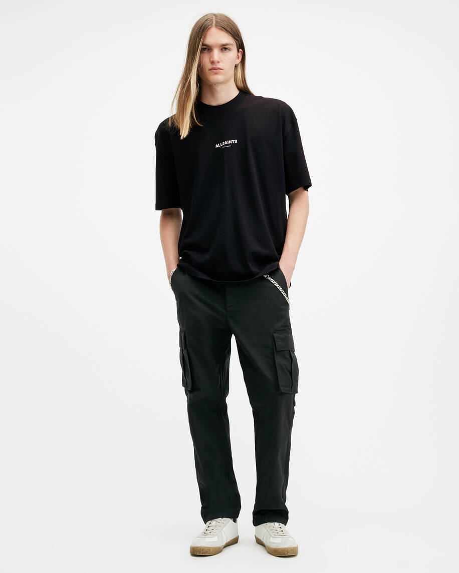 אולסיינטס - אוברסייז שרוול קצר JET BLACK  M074PB שחור