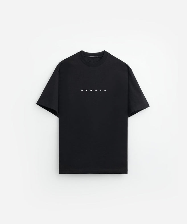 STAMPD - חולצה טי אוברסייז Strike Logo Perfect Tee Black M3047TE