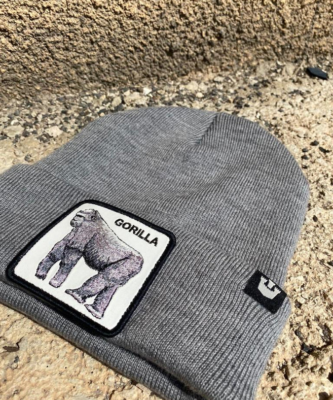 גורין ברוס - כובע גרב/צמר - GORILLA בצבע אפור