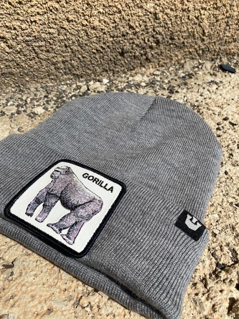 גורין ברוס - כובע גרב/צמר - GORILLA בצבע אפור