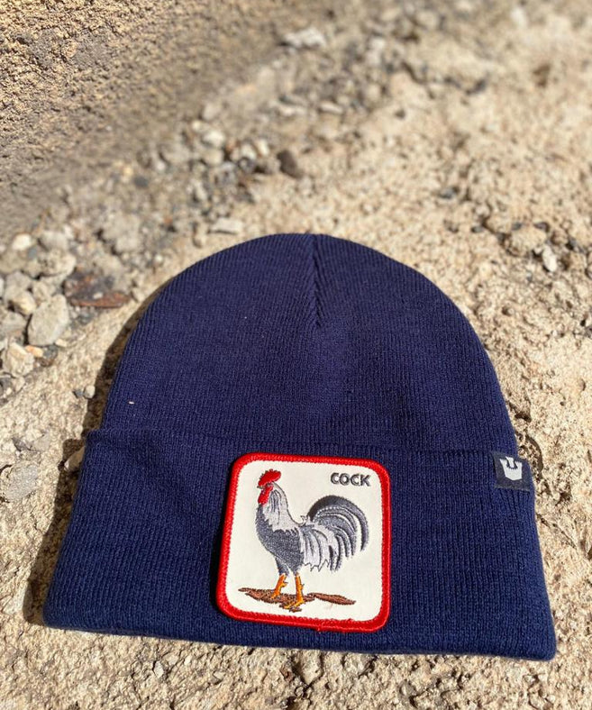 גורין ברוס- כובע צמר/גרב - COCK בצבע כחול