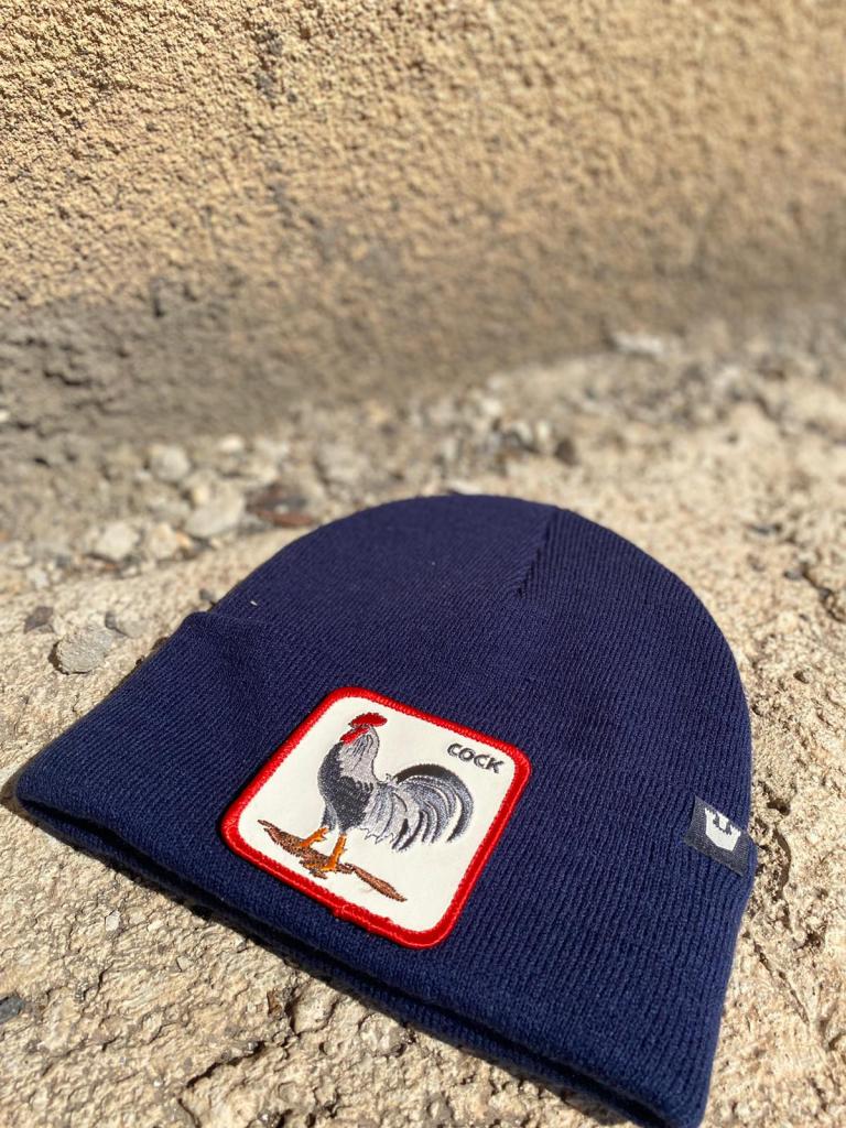 גורין ברוס- כובע צמר/גרב - COCK בצבע כחול