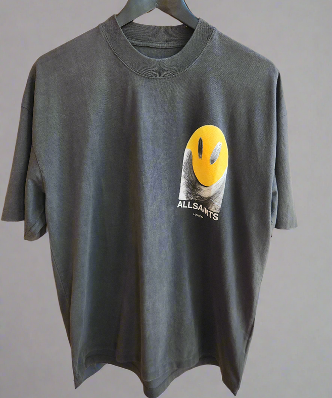 אולסיינטס - חולצה טי שרוול קצר בצבע אפור דהוי M062PC