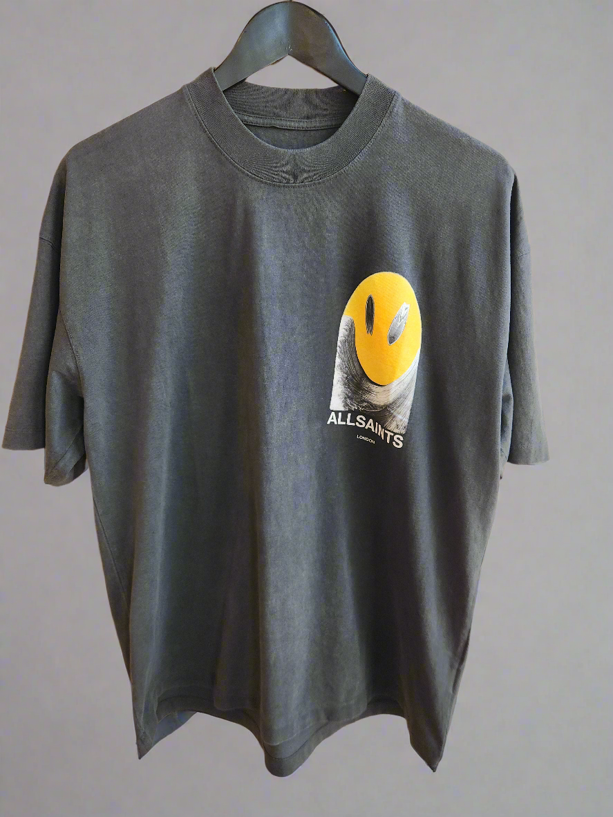 אולסיינטס - חולצה טי שרוול קצר בצבע אפור דהוי M062PC