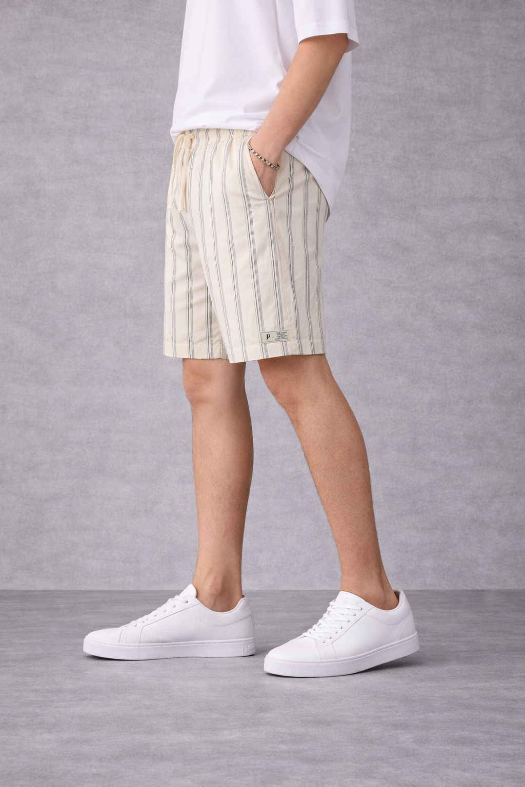 פפה ג'ינס - ברמודה פסים PM000070 SALY