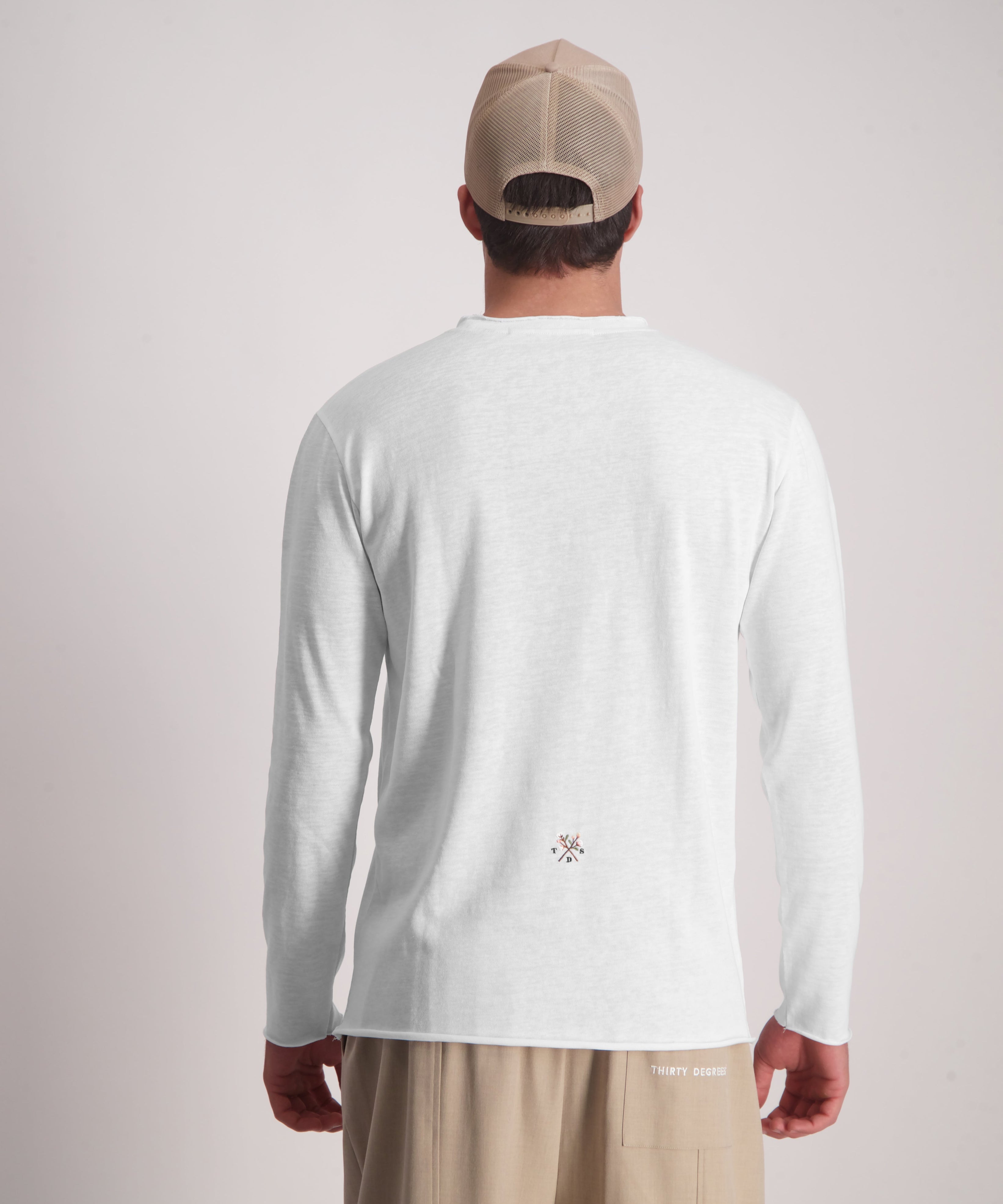 Cotton TDS Shirt לבן model-2