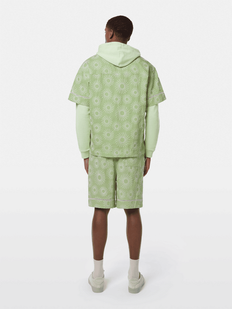 סקוץ' אנד סודה - מכופתרת פשתן רקמה ירוק בהיר 180332 300 SU25