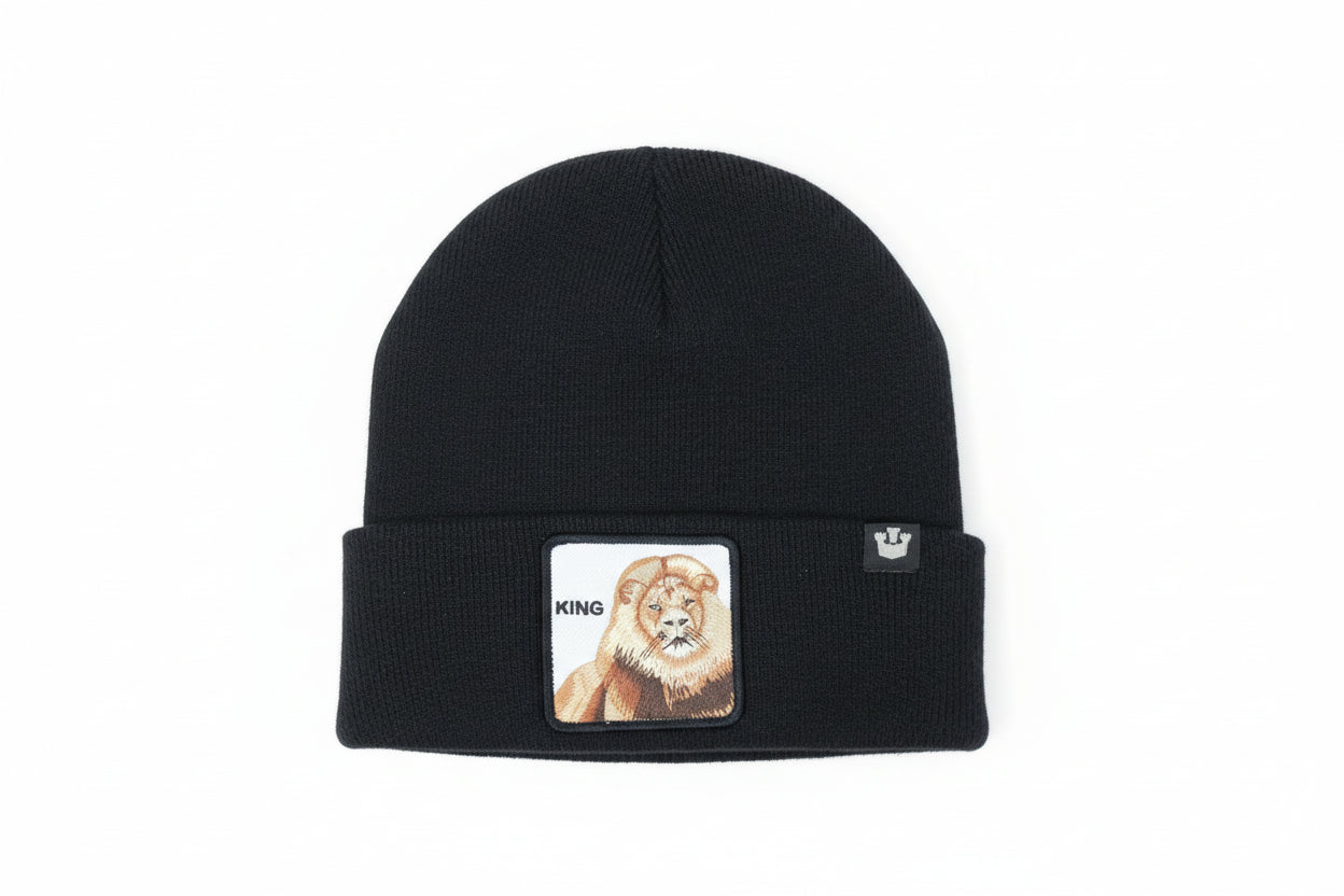 גורין ברוס- כובע צמר/גרב בצבע חום ושחור -  KING
