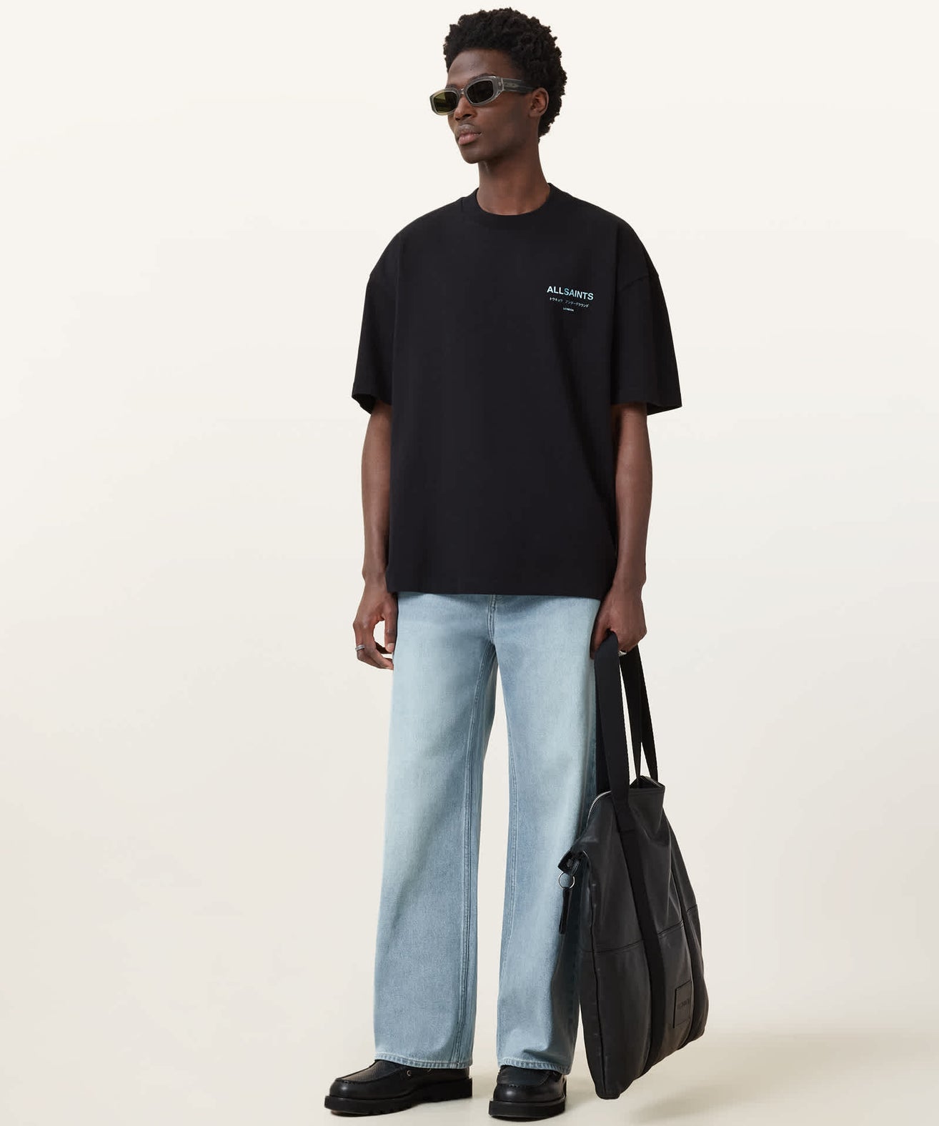 אולסיינטס - אוברסייז שרוול קצר M071PC Jet Black/Blue