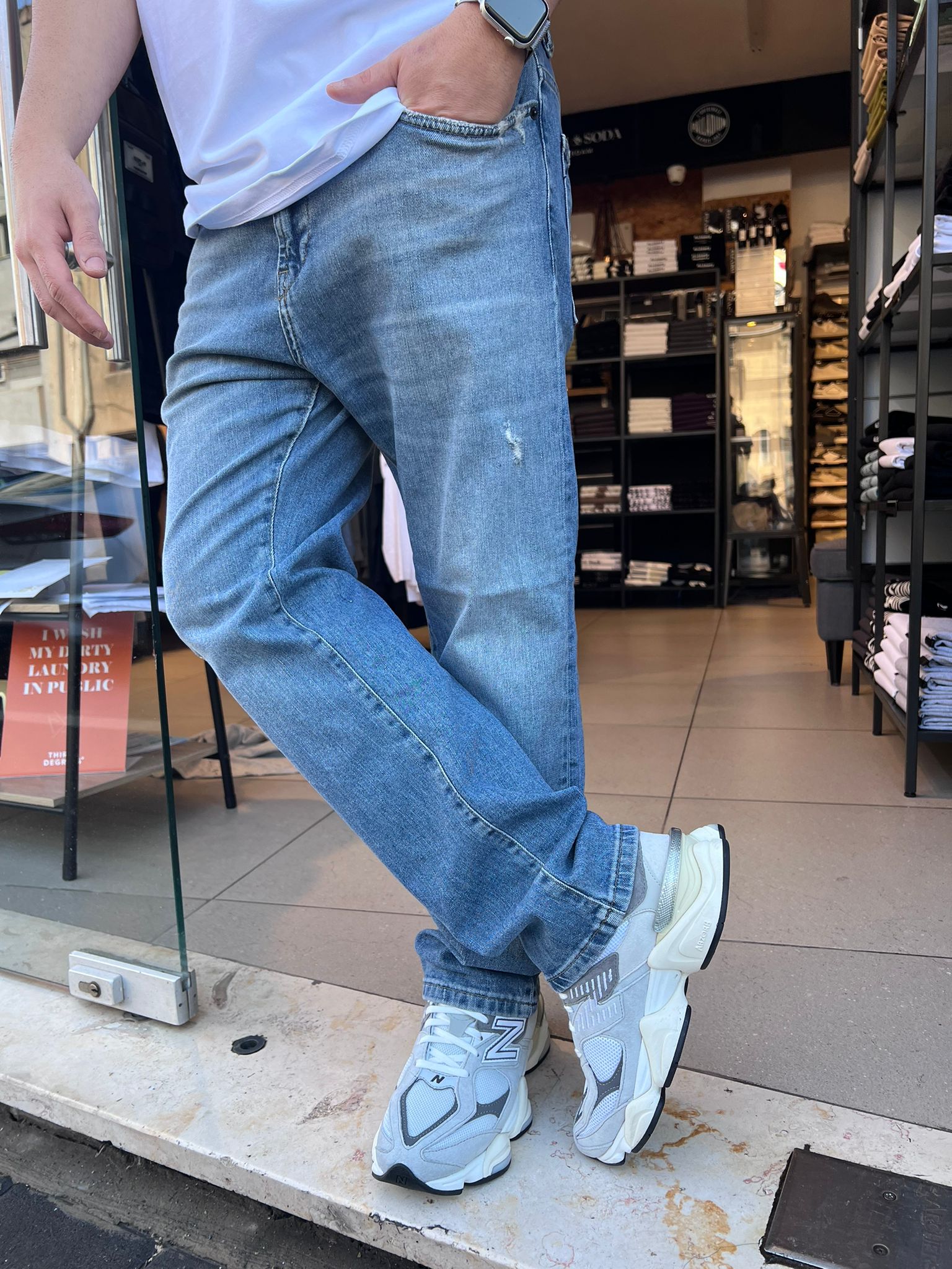 ELI 24W21 קרייזר - מכנס ג׳ינס LIGHT BLUE STRAIGHT