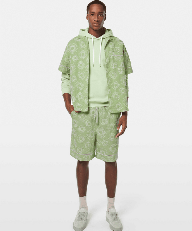 סקוץ' אנד סודה - מכופתרת פשתן רקמה ירוק בהיר 180332 300 SU25