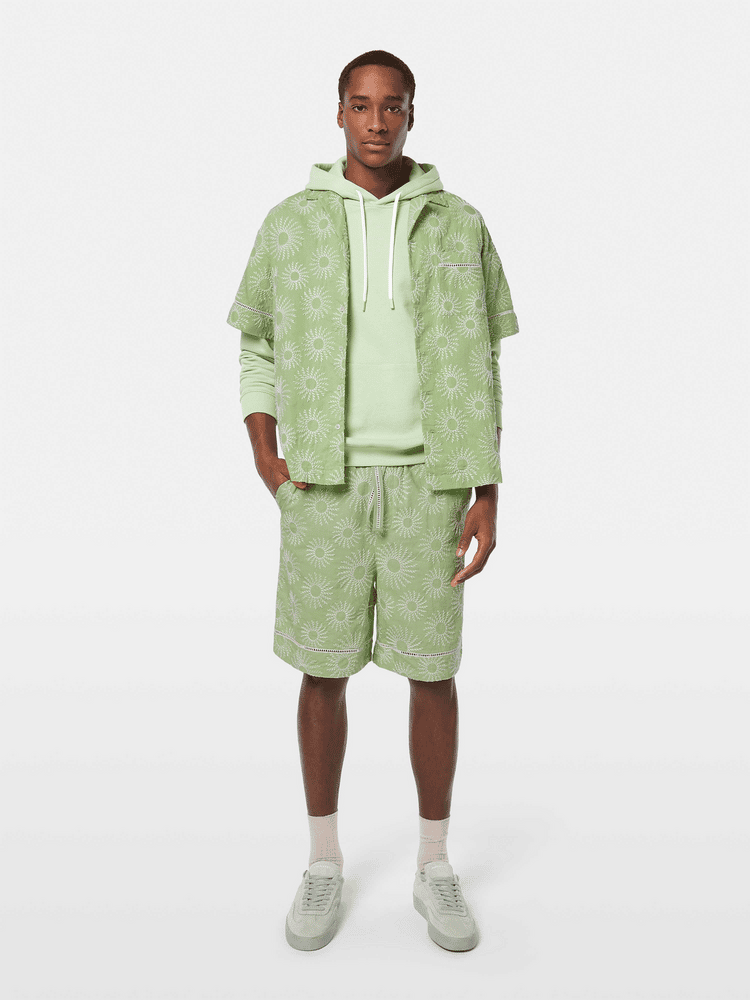 סקוץ' אנד סודה - מכופתרת פשתן רקמה ירוק בהיר 180332 300 SU25