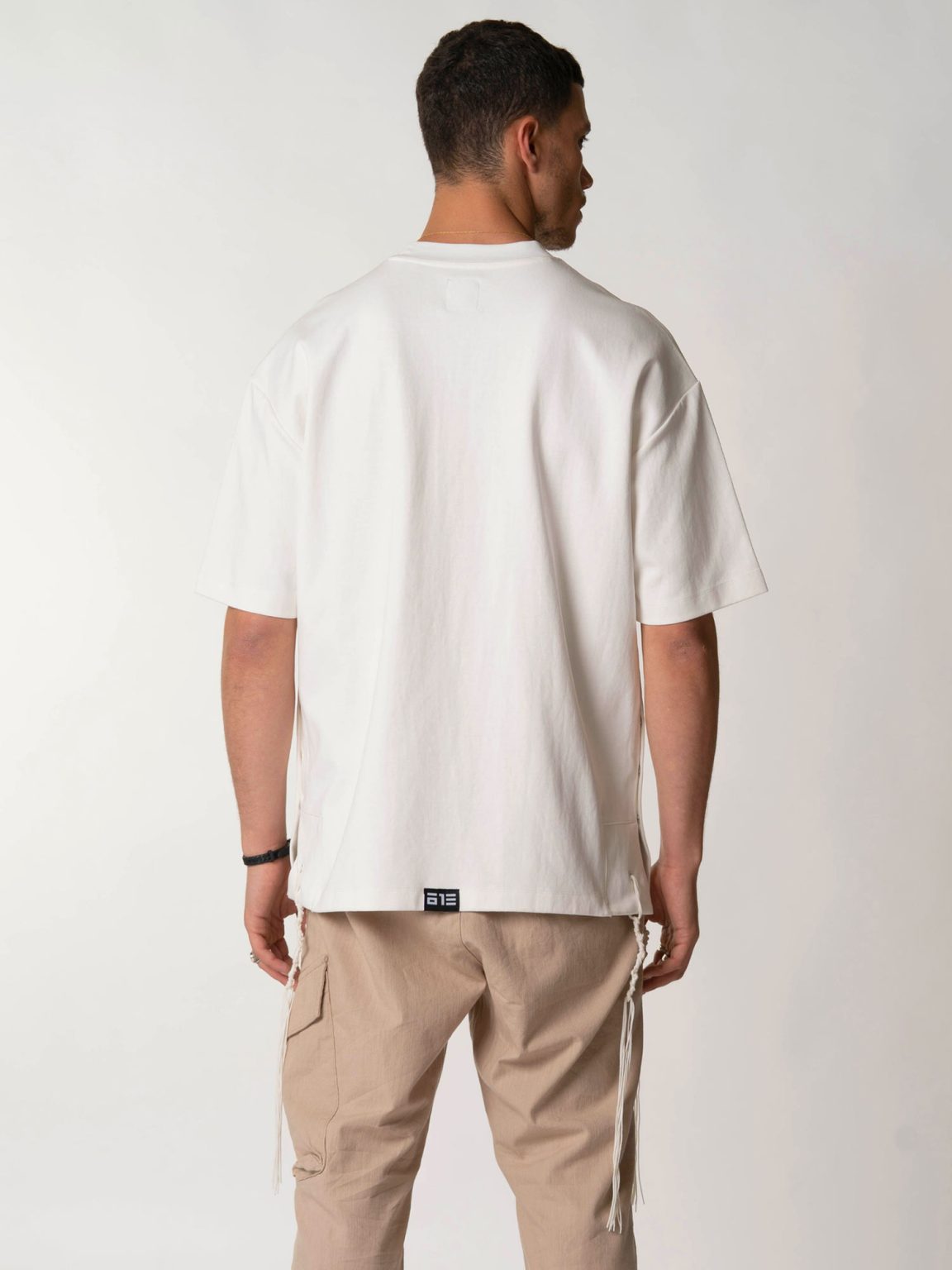 613, - חולצה ציצית מבד מרצרייז 613 שמנת True Identity