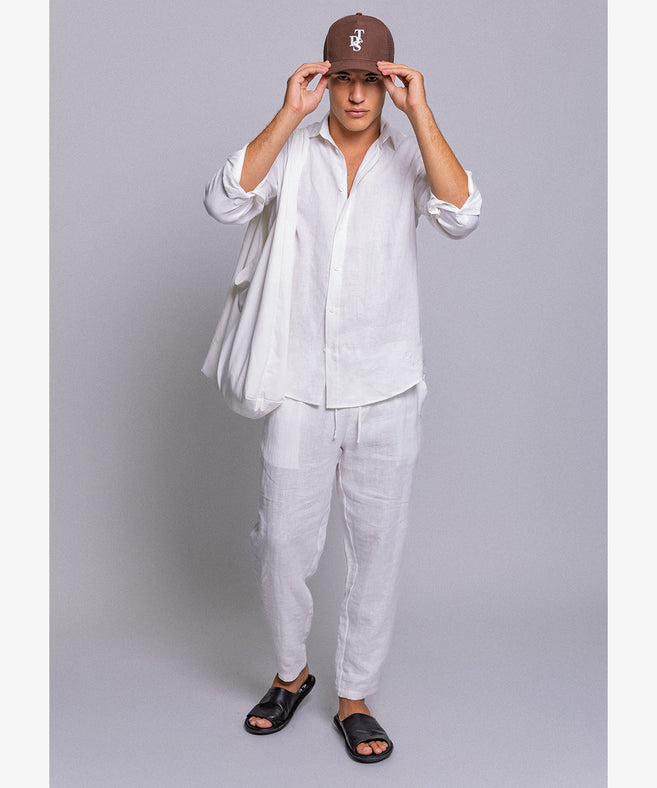 THIRTY DEGREES - מכנס פשתן LINEN TROUSERS 02 NEW.