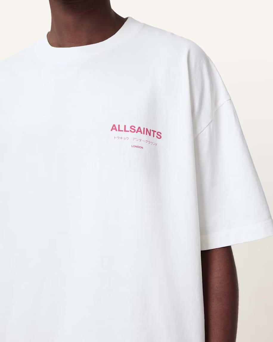 אולסיינטס - אוברסייז שרוול קצר M071PB  Ashen Whife/Pink