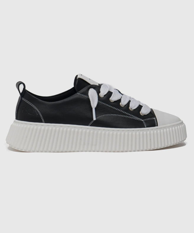RHUN - סניקרס Treble 2020 Black Leather-White Sole