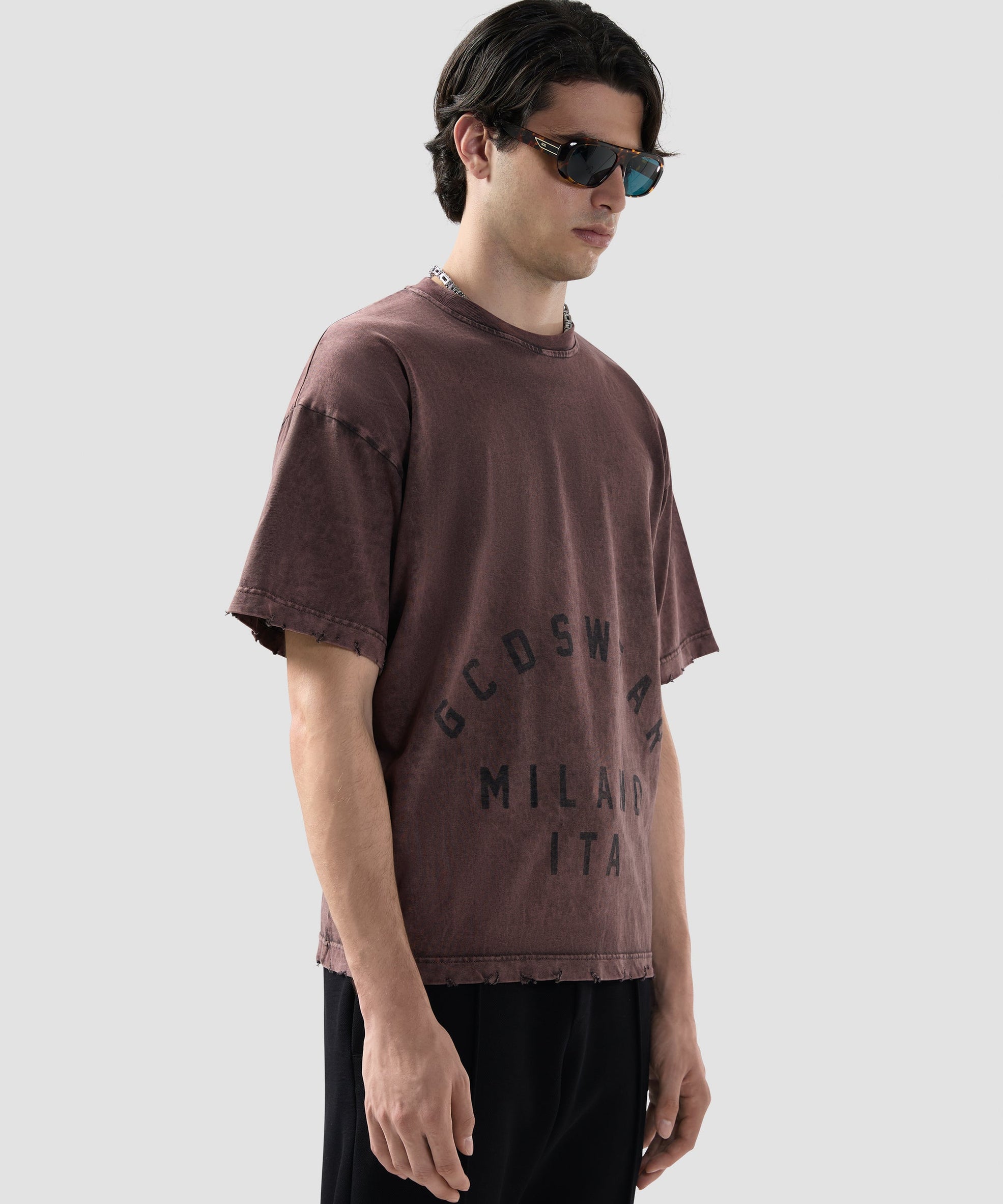 GCDS - חולצה טי אוברסייז FADED B2CM2312JF1