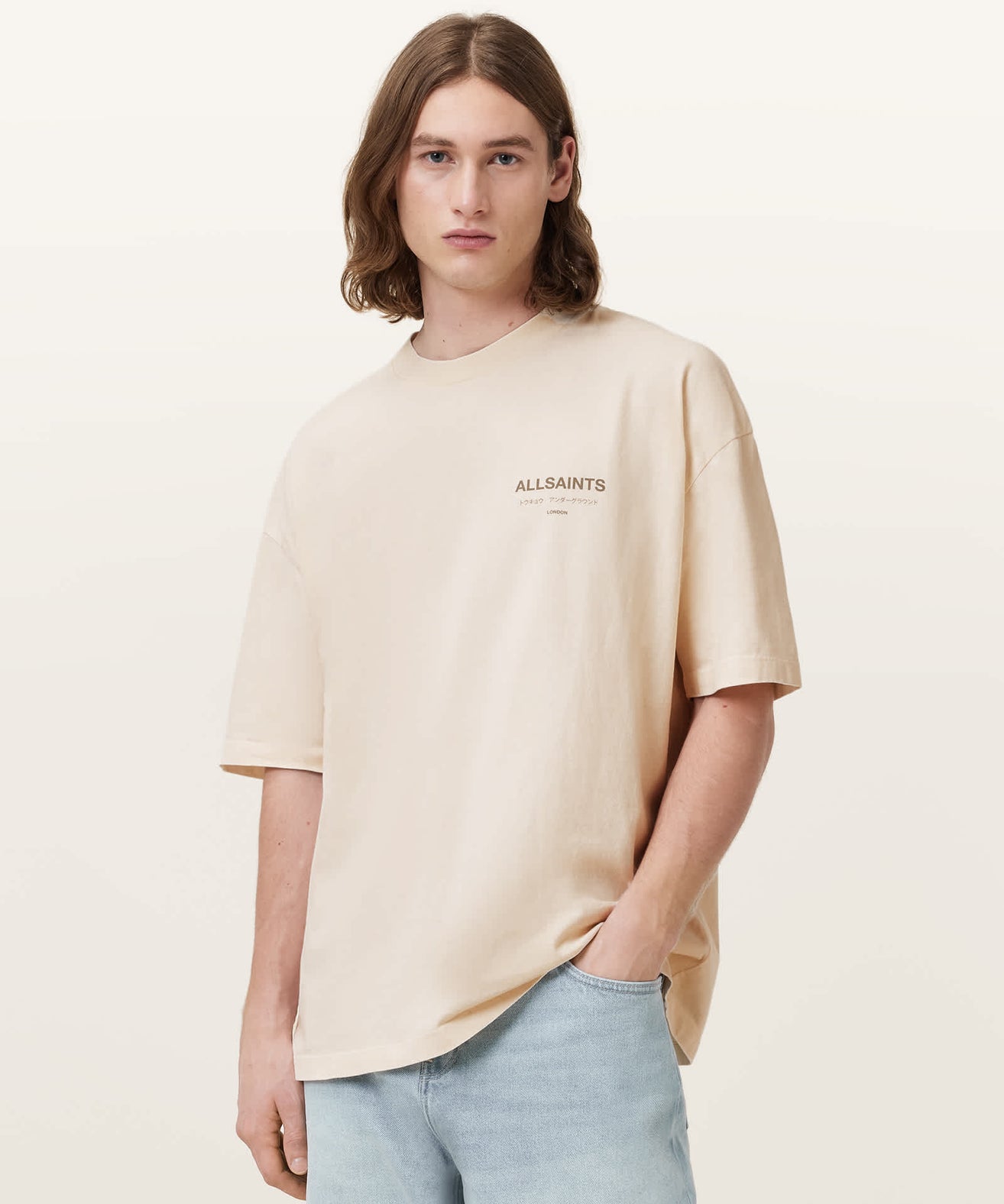 אולסיינטס - אוברסייז שרוול קצר M071PB Sandy White