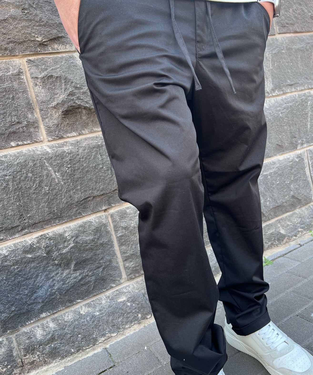 קרייזר - מכנסיים אוברסייז EMMA 25S02 BLACK STRAIGHT