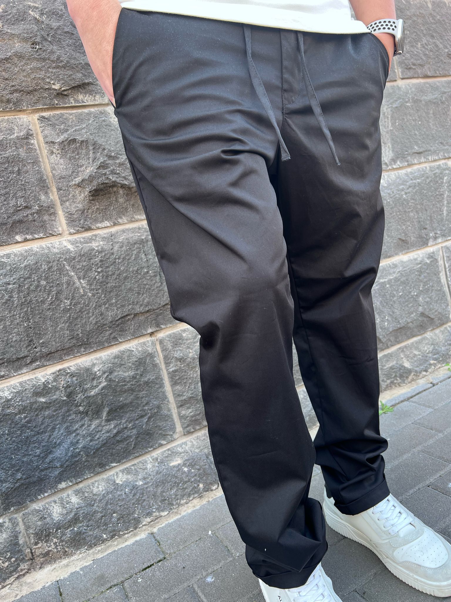 קרייזר - מכנסיים אוברסייז EMMA 25S02 BLACK STRAIGHT